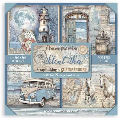 Stamperia - Silent Sea - 8&quot;x8&quot; Single-sided Paper Pad