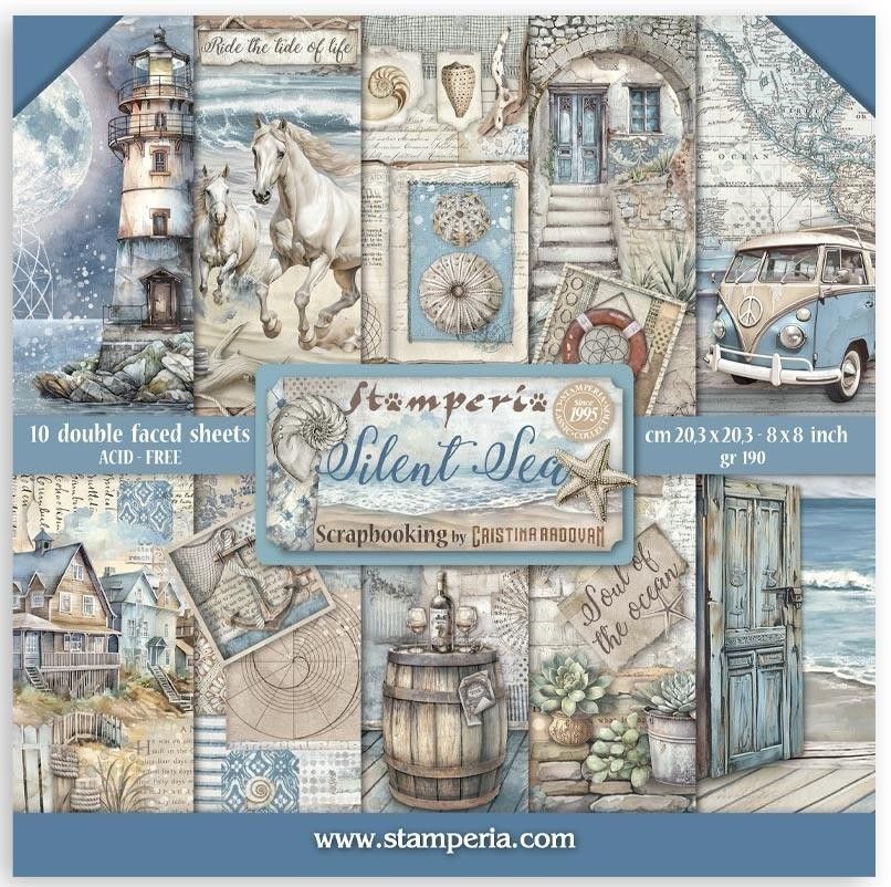 Stamperia - Silent Sea - 8&quot;x8&quot; Double-sided Paper Pad