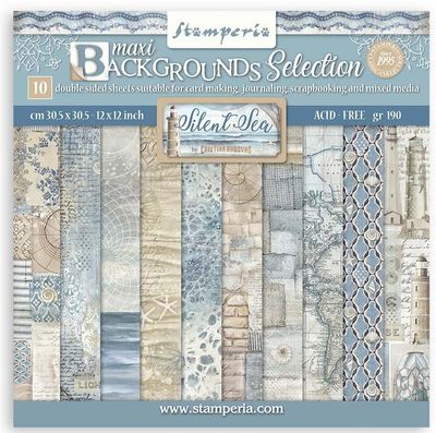 Stamperia - Silent Sea - 12"x12" Double-sided Background Paper Pad
