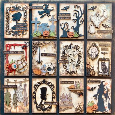 Dusty Attic - Project - Halloween ATC Board
