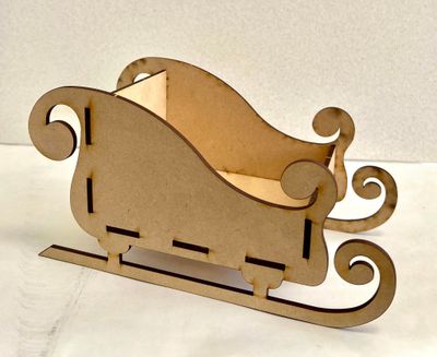 Dusty Attic - Project - MDF 3D Sleigh - Small