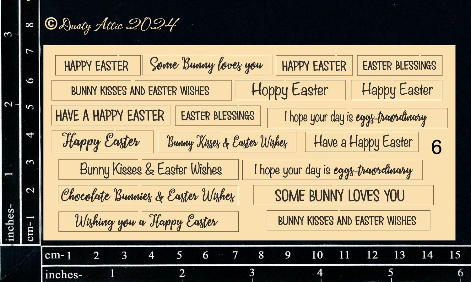 Dusty Attic - Chipboard - Words - Card Sentiments - Easter