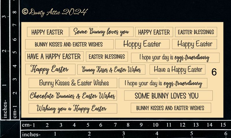 Dusty Attic - Chipboard - Words - Card Sentiments - Easter