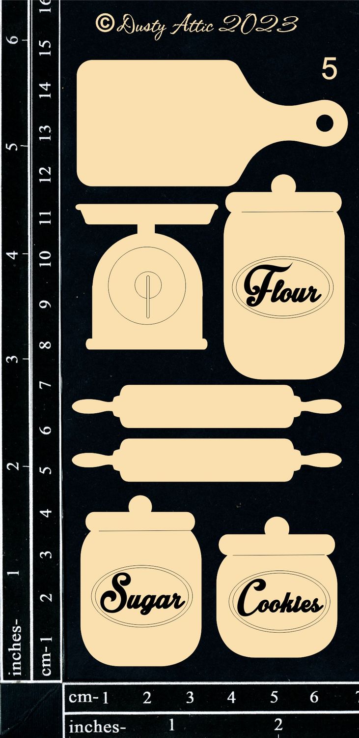 Dusty Attic - Chipboard - Kitchen Icons #5