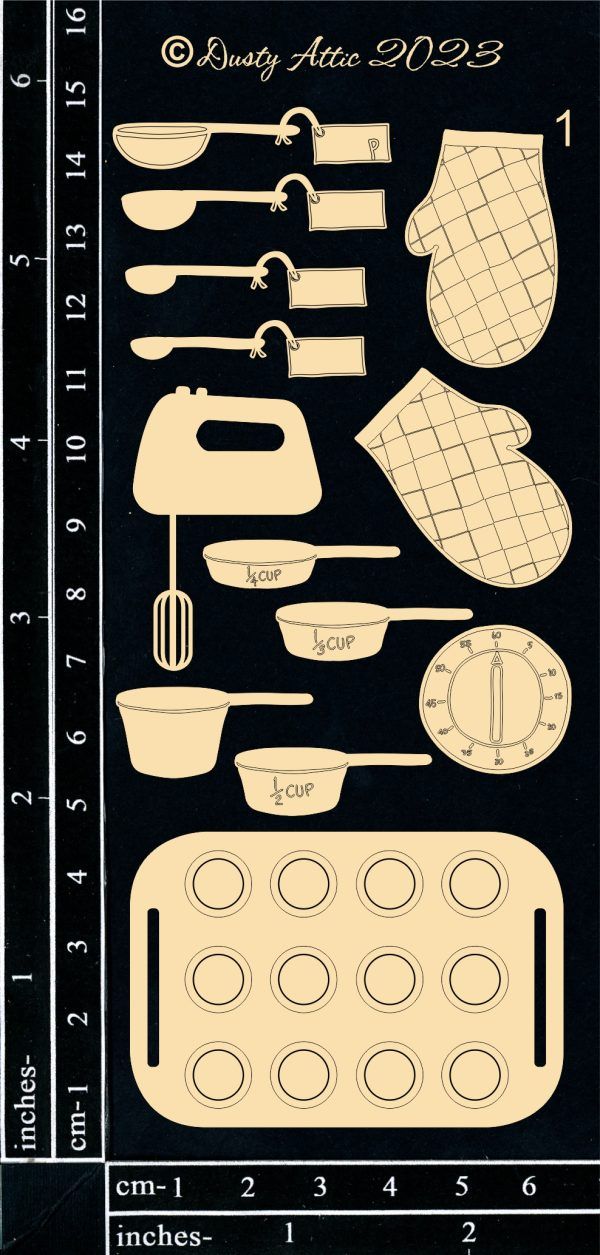 Dusty Attic - Chipboard - Kitchen Icons #1