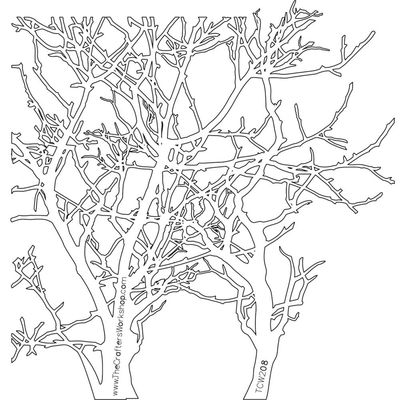 The Crafters Workshop - 6&quot;x6&quot; Stencil - Mini Branches