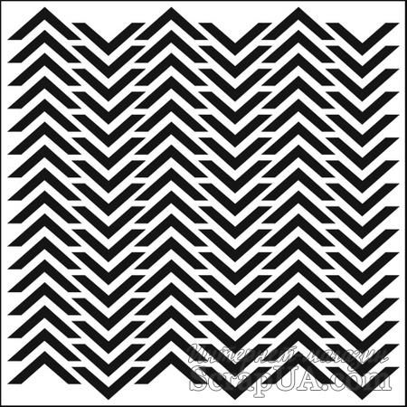 The Crafters Workshop - 6&quot;x6&quot; Stencil - Mini Chevron