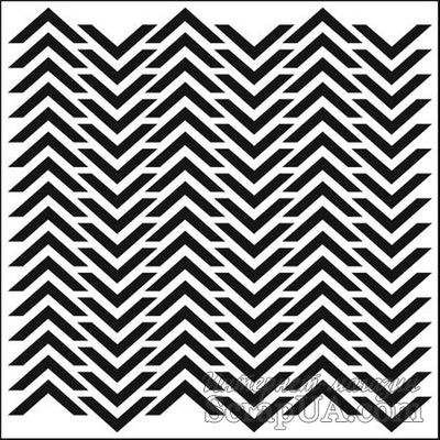 The Crafters Workshop - 6&quot;x6&quot; Stencil - Mini Chevron