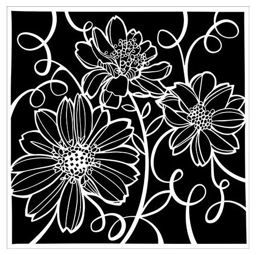 The Crafters Workshop - 6&quot;x6&quot; Stencil - Tangled Flora