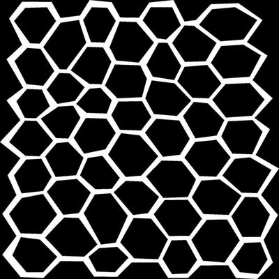The Crafters Workshop - 6&quot;x6&quot; Stencil - Wonky Honeycomb