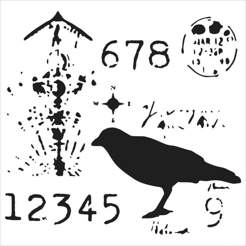 The Crafters Workshop - 6&quot;x6&quot; Stencil - Mini Ravenscape