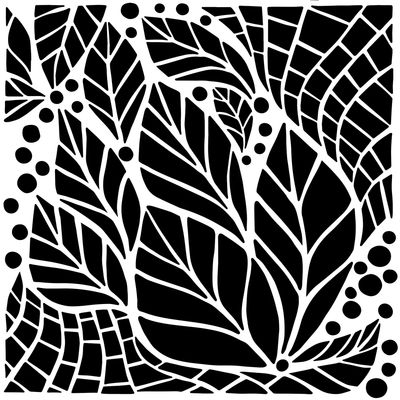 The Crafters Workshop - 6&quot;x6&quot; Stencil - Abstract Leaves
