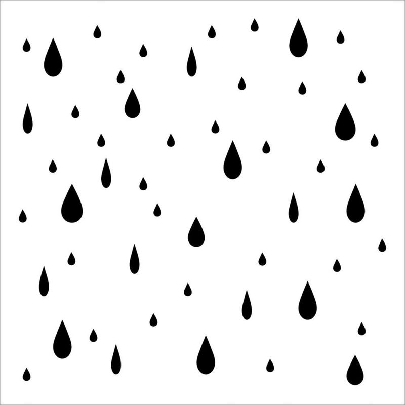 The Crafters Workshop - 6&quot;x6&quot; Stencil - Mini Raindrops