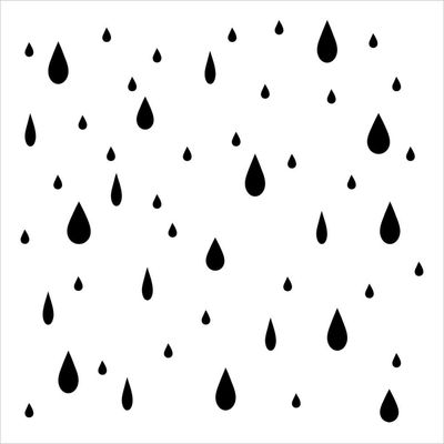 The Crafters Workshop - 6&quot;x6&quot; Stencil - Mini Raindrops