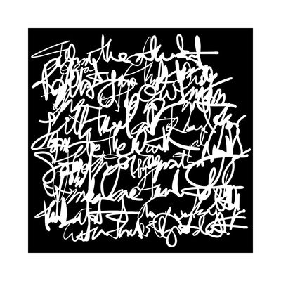 The Crafters Workshop - 6&quot;x6&quot; Stencil - Messy Writing
