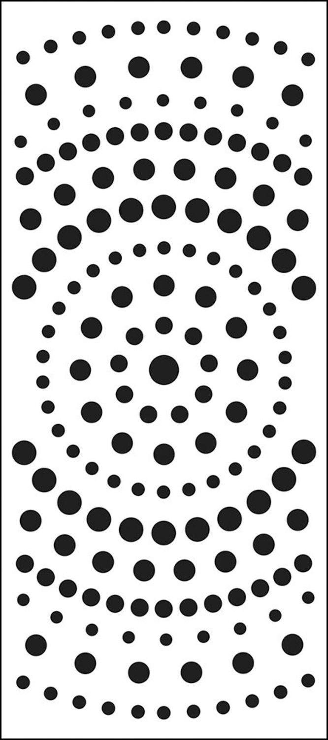 The Crafters Workshop - 4&quot;x9&quot; Slimline Stencil - Concentric Circles