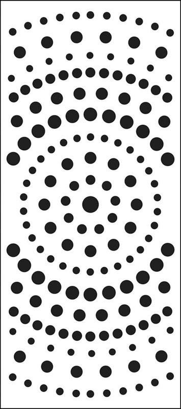The Crafters Workshop - 4&quot;x9&quot; Slimline Stencil - Concentric Circles