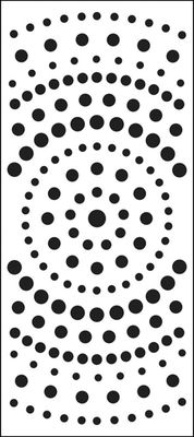 The Crafters Workshop - 4&quot;x9&quot; Slimline Stencil - Concentric Circles