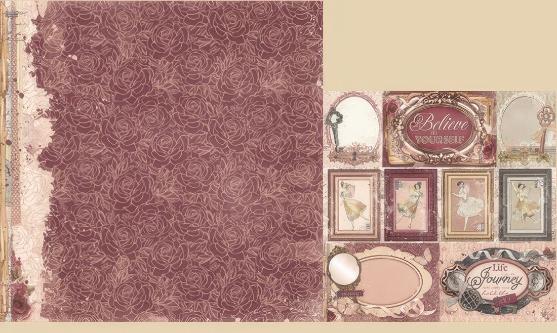 Bo Bunny - Charmed - 12&quot;x12&quot; Double-sided Paper - Petals