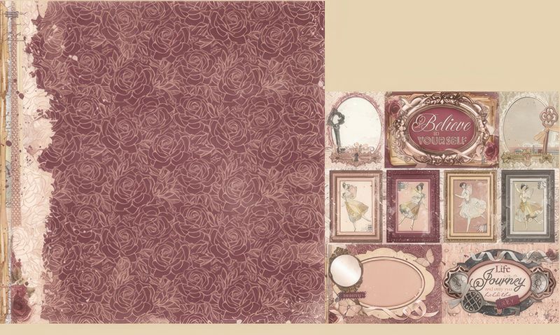 Bo Bunny - Charmed - 12"x12" Double-sided Paper - Petals