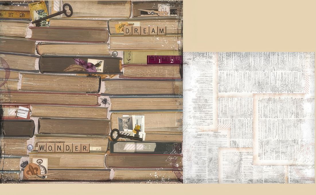 Bo Bunny - Beautiful Dreamer - 12&quot;x12&quot; Double-sided Paper - Books
