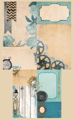 Bo Bunny - Somewhere in Time - 12&quot;x12&quot; Double-sided Paper - Timeless