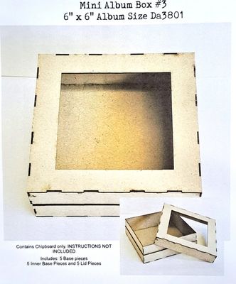 Dusty Attic - Project - Chipboard Mini Album Box - 6&quot;x6&quot; Album Size