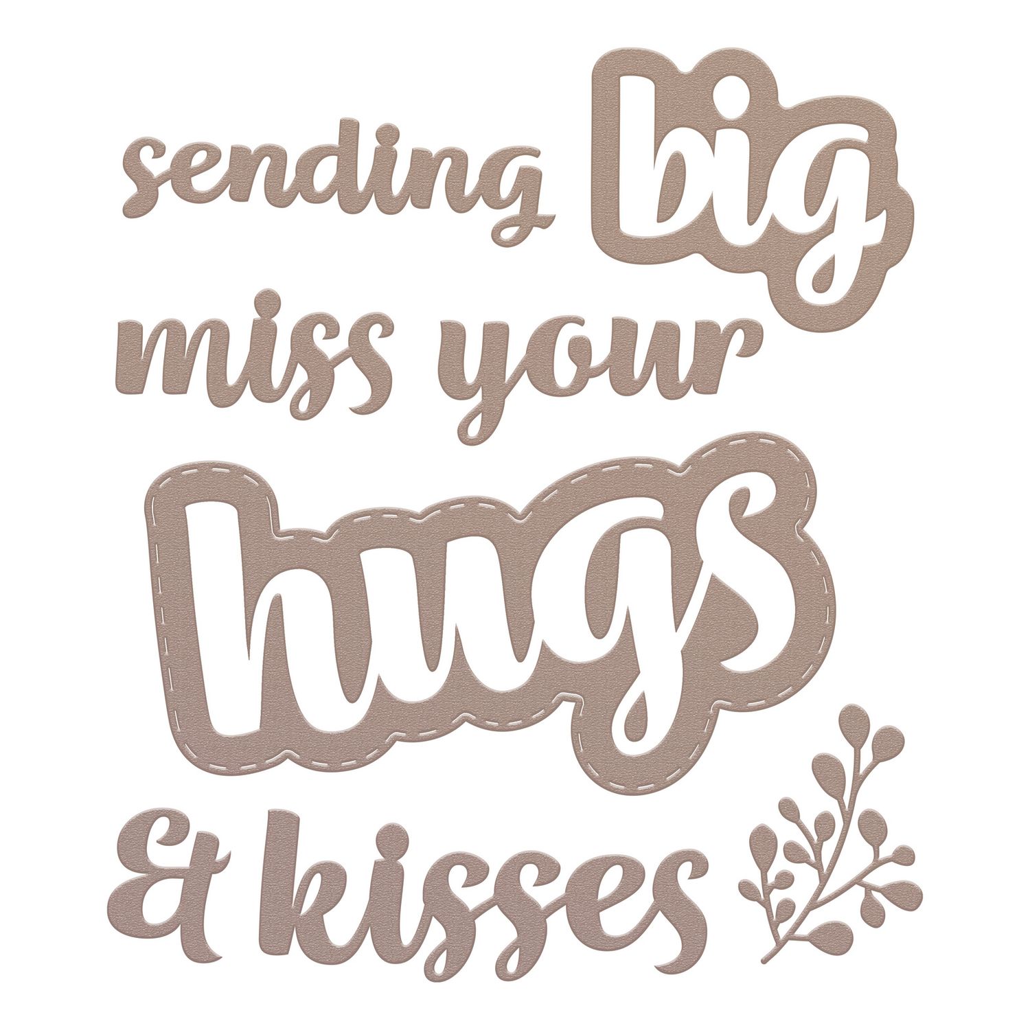 Couture Creations - Metal Dies - Sentiments - Hugs