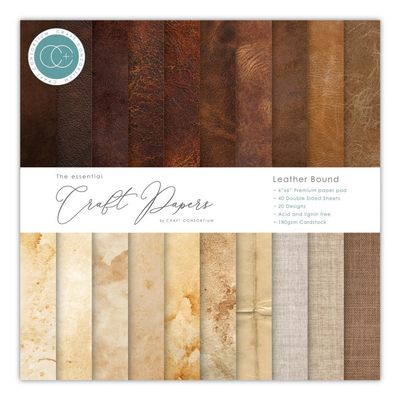 Craft Consortium - Leather Bound - 6&quot;x6&quot; Paper Pad