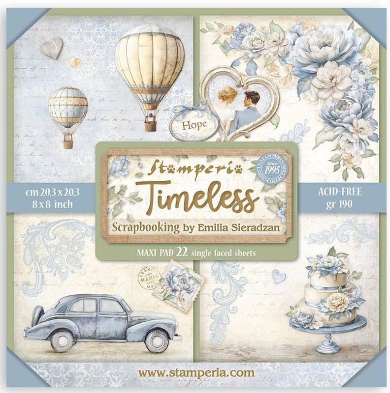 Stamperia - Timeless - 8"x8" Single-sided Paper Pad