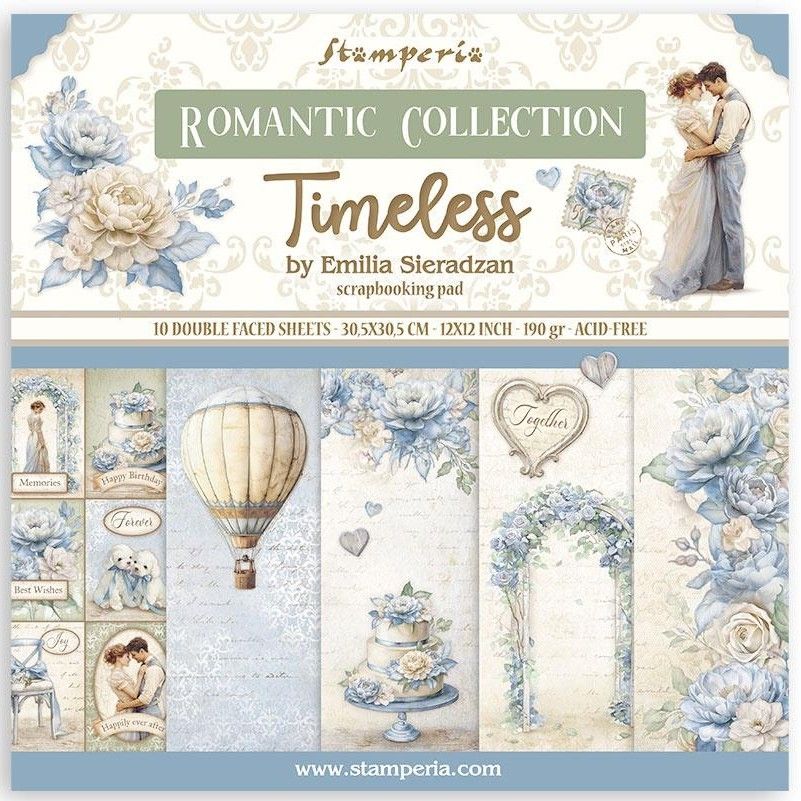 Stamperia - Timeless - 12&quot;x12&quot; Double-sided Paper Pad