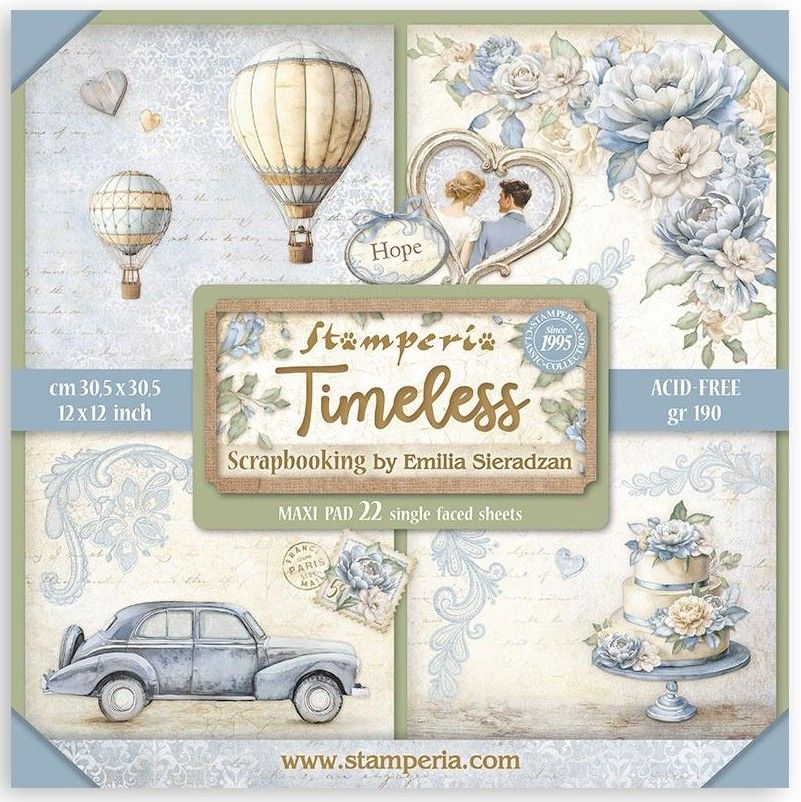 Stamperia - Timeless - 12&quot;x12&quot; Single-sided Paper Pad