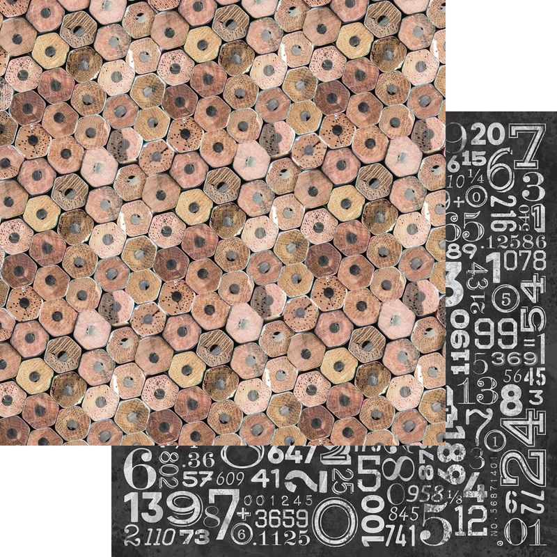 Kaisercraft - Documented - 12"x12" Double-sided Paper Sheet - Pencils