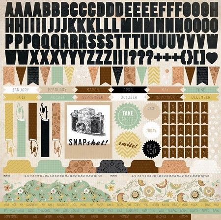 Kaisercraft - Take Note - 12"x12" Sticker Sheet