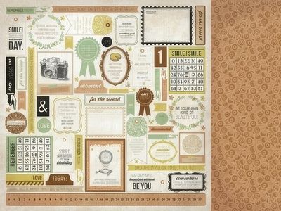 Kaisercraft - Take Note - 12&quot;x12&quot; Double-sided Paper Sheet - Journal