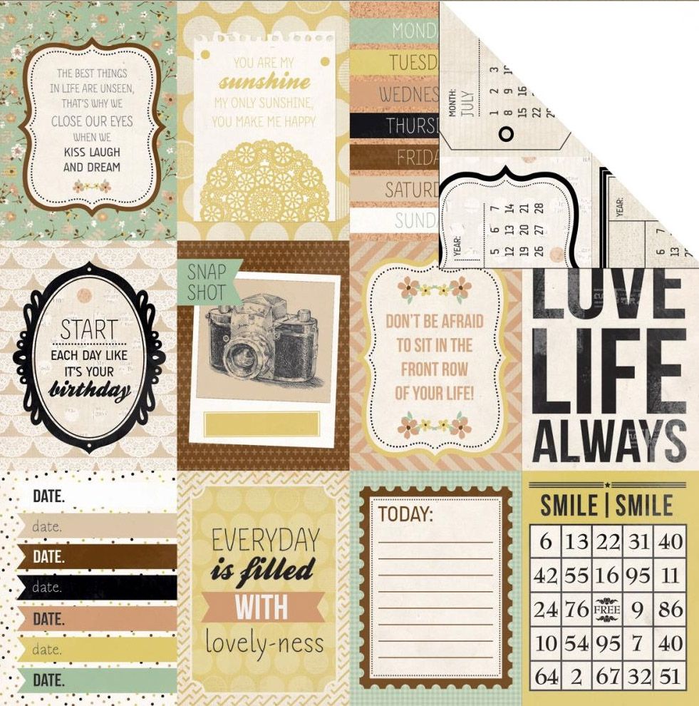 Kaisercraft - Take Note - 12&quot;x12&quot; Double-sided Paper Sheet - Memo