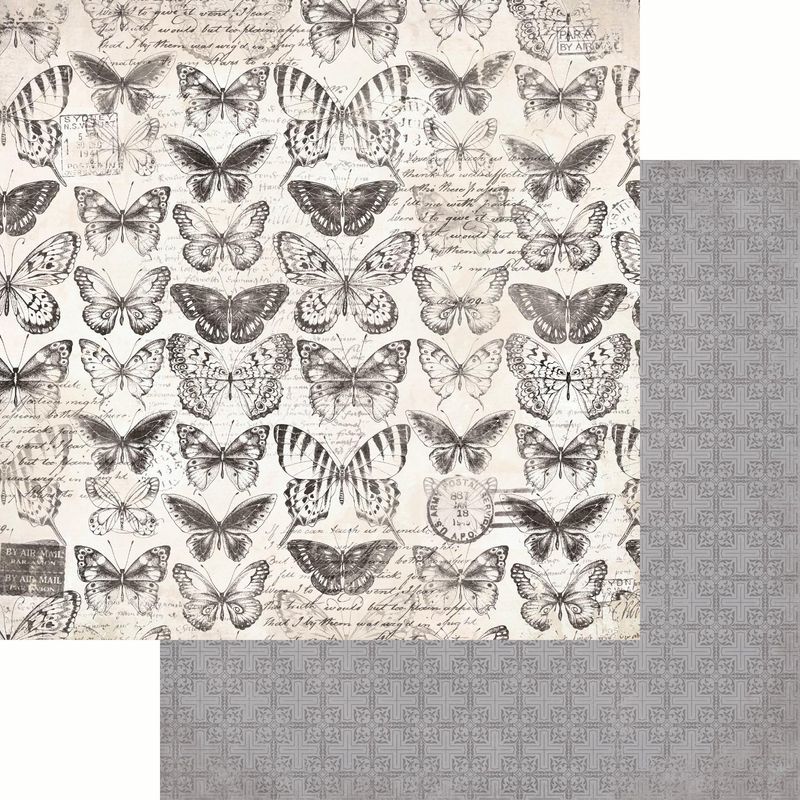 Kaisercraft - Pen & Ink - 12"x12" Double-sided Paper Sheet - Etchings
