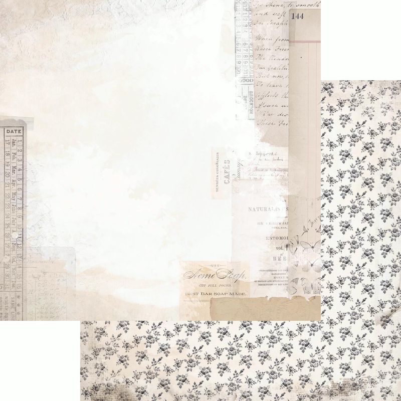 Kaisercraft - Pen & Ink - 12"x12" Double-sided Paper Sheet - Layered