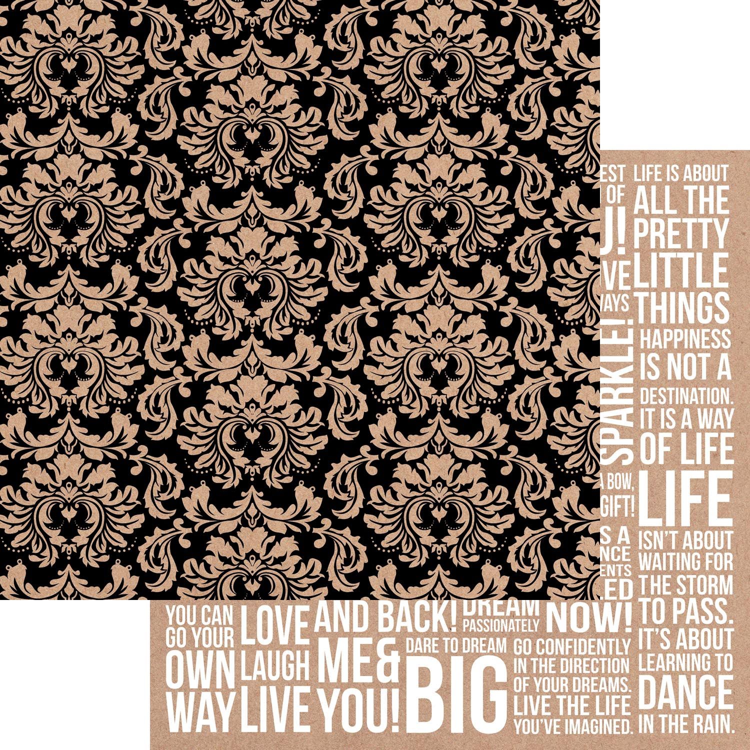 Kaisercraft - Mix &amp; Match - 12&quot;x12&quot; Double-sided Paper Sheet - Damask