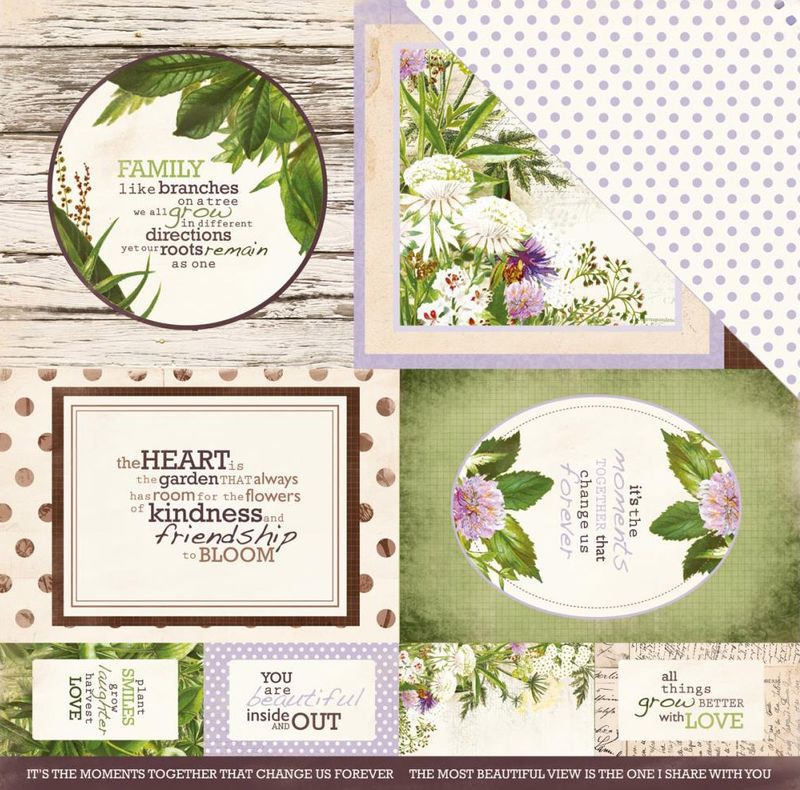 Kaisercraft - Botanica - 12&quot;x12&quot; Double-sided Paper Sheet - Botany