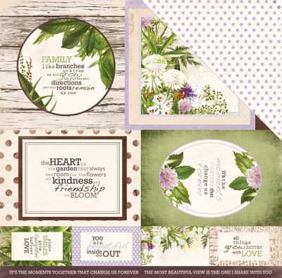 Kaisercraft - Botanica - 12&quot;x12&quot; Double-sided Paper Sheet - Botany