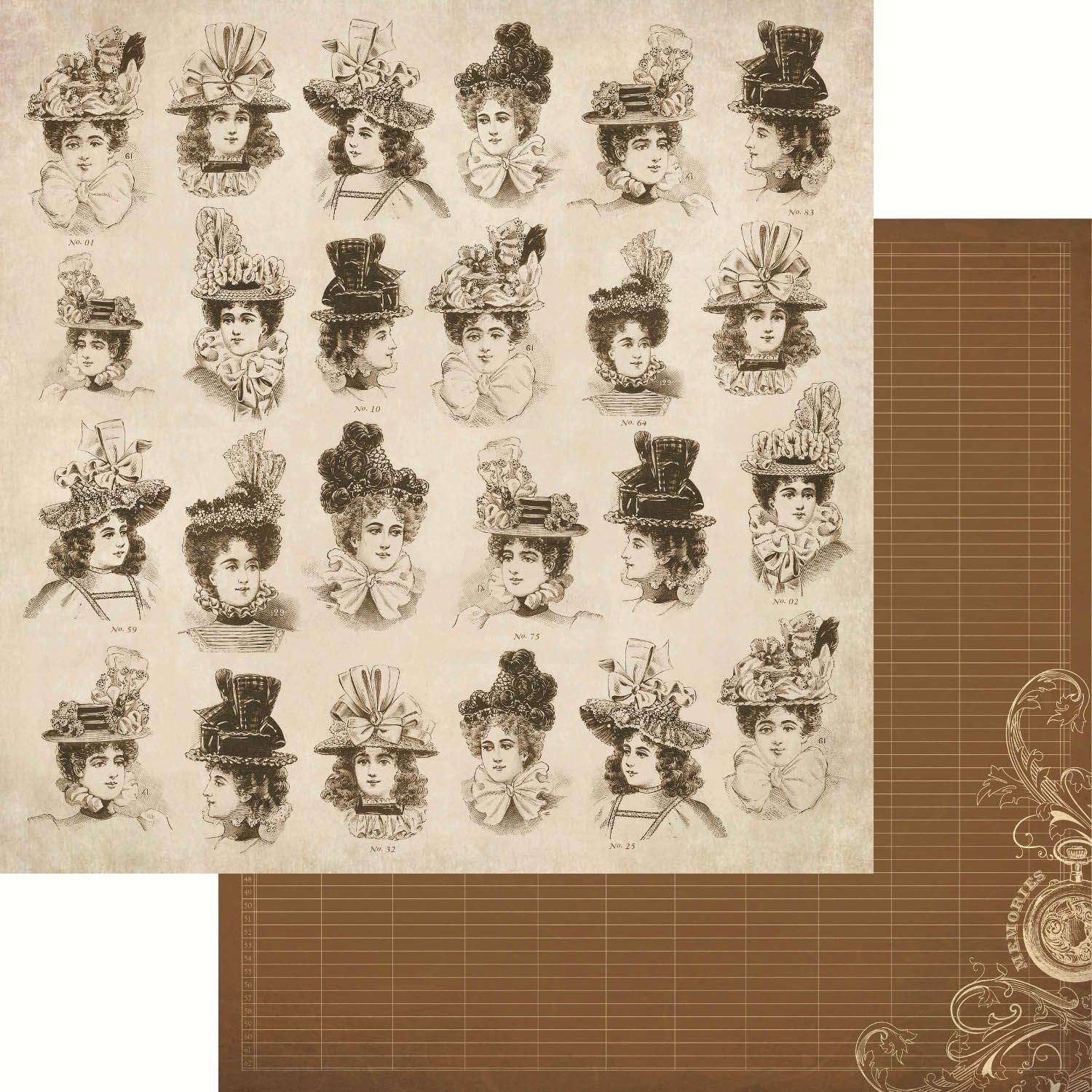 Kaisercraft - Betsy&#39;s Couture - 12&quot;x12&quot; Double-sided Paper Sheet - Peplum