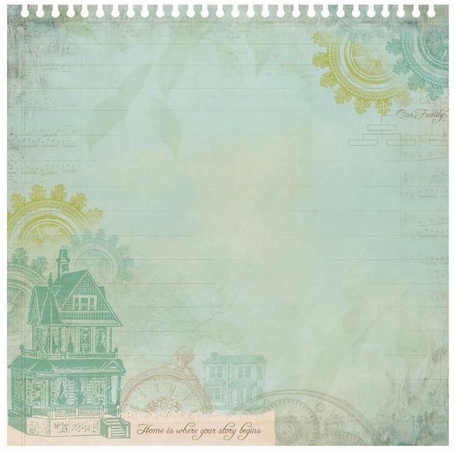 Kaisercraft - Heirloom - 12&quot;x12&quot; Die Cut and Glazed Paper - Home