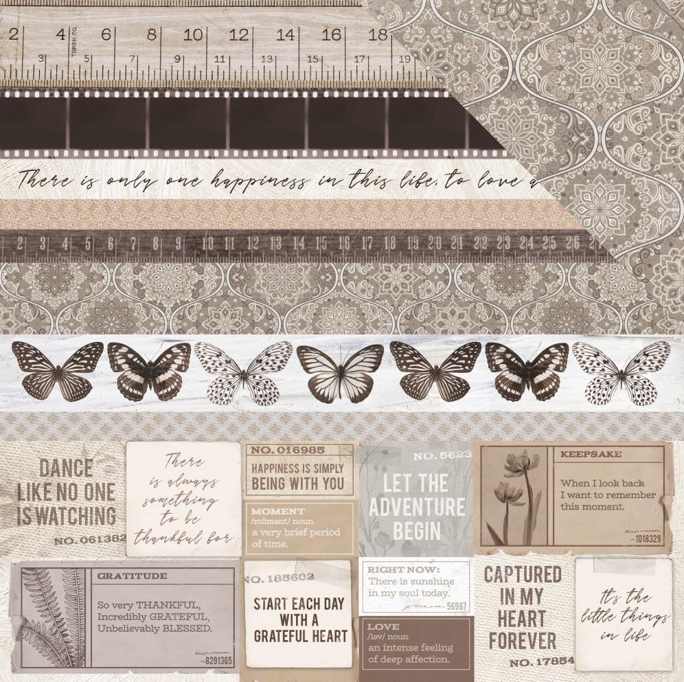 Kaisercraft - Whisper - 12&quot;x12&quot; Double-sided Paper Sheet - Buff