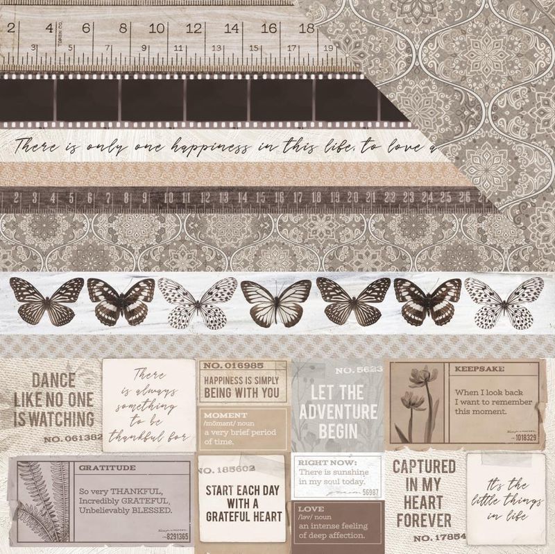 Kaisercraft - Whisper - 12&quot;x12&quot; Double-sided Paper Sheet - Buff