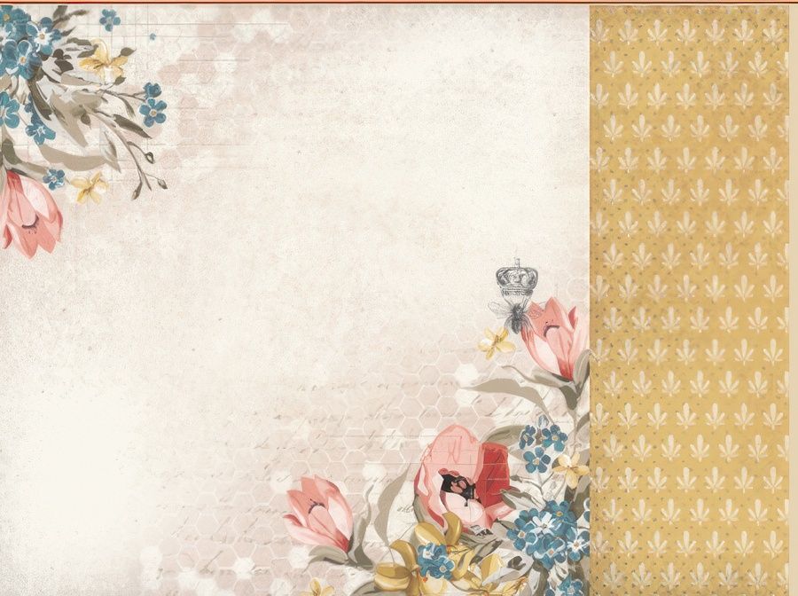 Kaisercraft - Forget-Me-Not - 12&quot;x12&quot; Double-sided Paper Sheet - Queen Bee