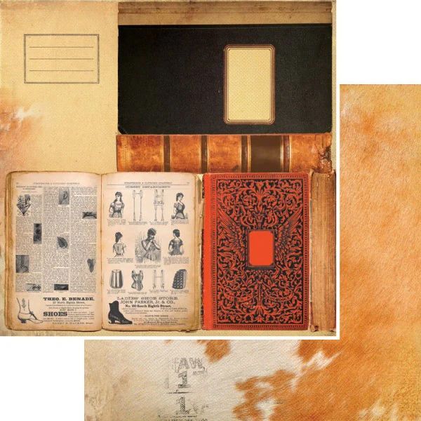 Kaisercraft - In the Attic - 12&quot;x12&quot; Double-sided Paper Sheet - Suitcase