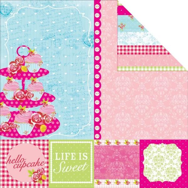 Kaisercraft - Tea Party - 12&quot;x12&quot; Double-sided Paper Sheet - Macaroons