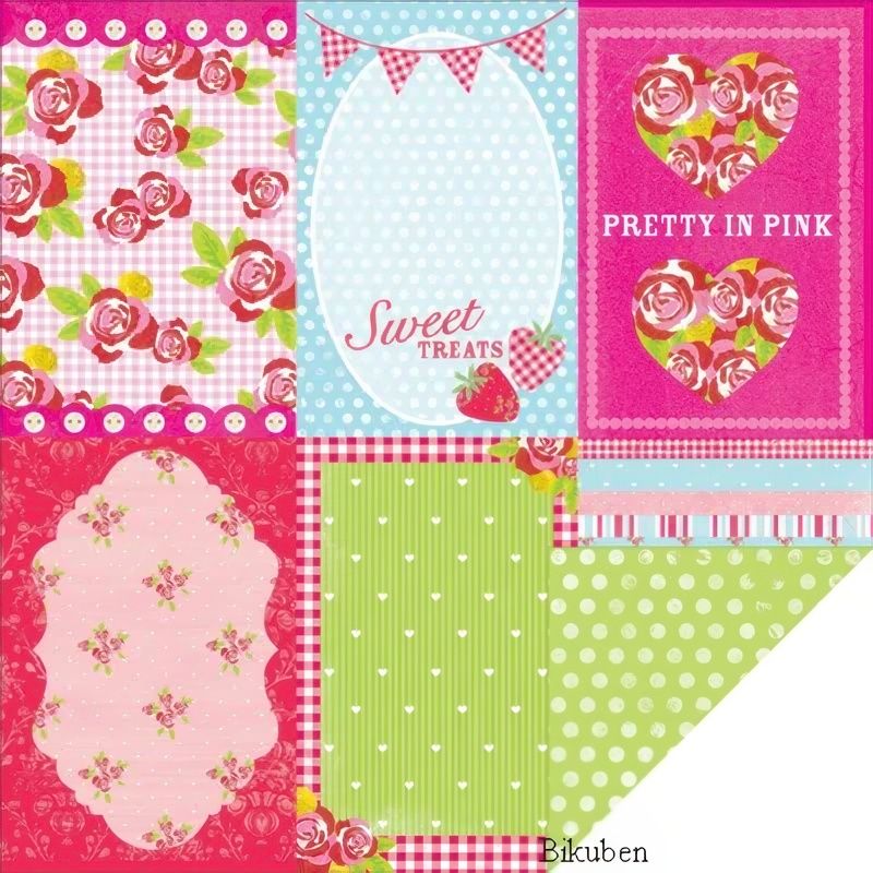 Kaisercraft - Tea Party - 12"x12" Double-sided Paper Sheet - Peppermint