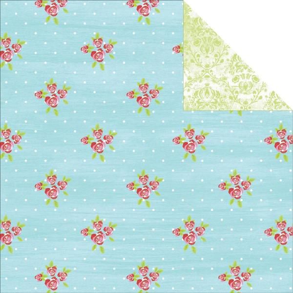 Kaisercraft - Tea Party - 12"x12" Double-sided Paper Sheet - Raspberry Tart